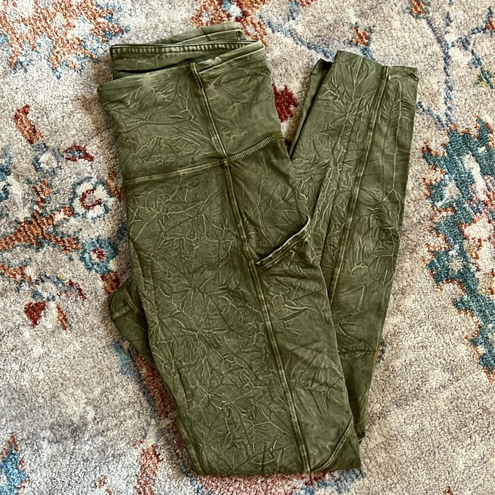 Lululemon Fast and Free Tight Green Ice Dye 4